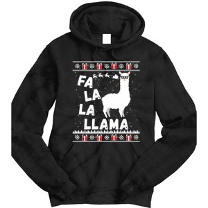 Llama Ugly Christmas Gift Tie Dye Hoodie