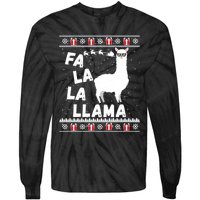 Llama Ugly Christmas Gift Tie-Dye Long Sleeve Shirt