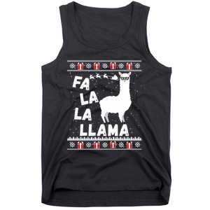 Llama Ugly Christmas Gift Tank Top