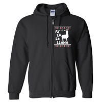 Llama Ugly Christmas Gift Full Zip Hoodie