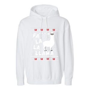 Llama Ugly Christmas Gift Garment-Dyed Fleece Hoodie