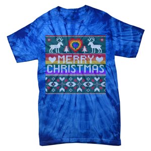 Lgbt Ugly Christmas Gift Lesbian Flag Heart Cute Gift Tie-Dye T-Shirt