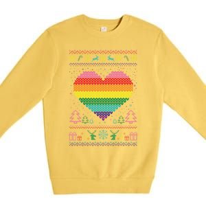 Lgbt Ugly Christmas Sweater Christmas Gift Premium Crewneck Sweatshirt