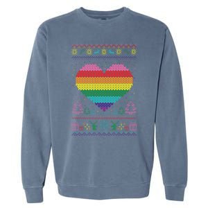 Lgbt Ugly Christmas Sweater Christmas Gift Garment-Dyed Sweatshirt