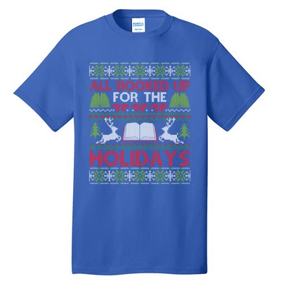 Librarian Ugly Christmas Great Gift Book Lover Ugly Xmas Sweater Funny Gift Tall T-Shirt