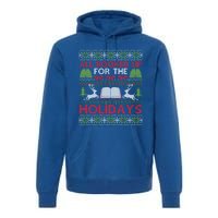 Librarian Ugly Christmas Great Gift Book Lover Ugly Xmas Sweater Funny Gift Premium Hoodie