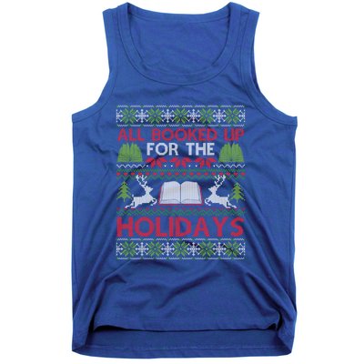 Librarian Ugly Christmas Great Gift Book Lover Ugly Xmas Sweater Funny Gift Tank Top