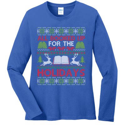 Librarian Ugly Christmas Great Gift Book Lover Ugly Xmas Sweater Funny Gift Ladies Long Sleeve Shirt