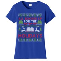 Librarian Ugly Christmas Great Gift Book Lover Ugly Xmas Sweater Funny Gift Women's T-Shirt