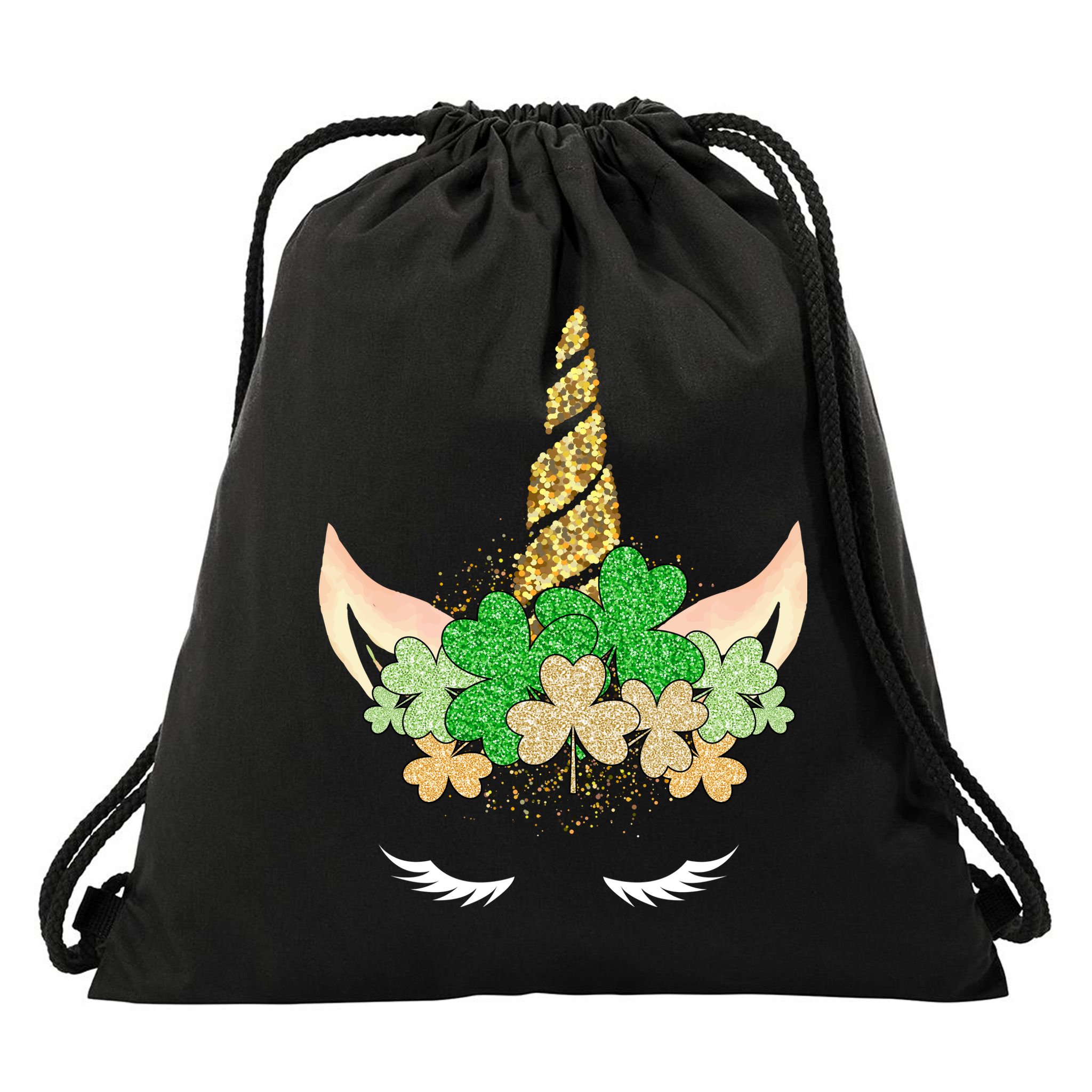 Lucky Unicorn Cute St Patrick's Day Drawstring Bag