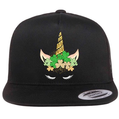 Lucky Unicorn Cute St Patrick's Day Flatbill Hat
