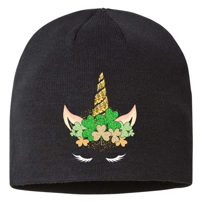 Lucky Unicorn Cute St Patrick's Day Sustainable Beanie
