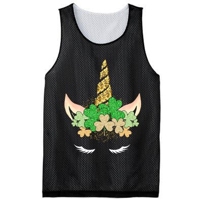 Lucky Unicorn Cute St Patrick's Day Mesh Reversible Basketball Jersey Tank
