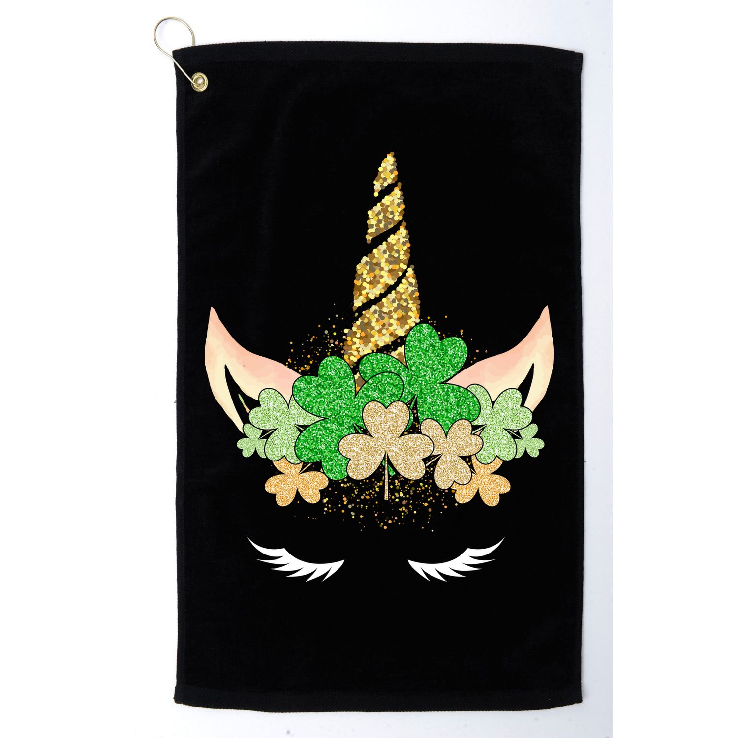 Lucky Unicorn Cute St Patrick's Day Golf Towel