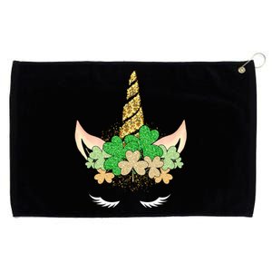 Lucky Unicorn Cute St Patrick's Day Grommeted Golf Towel