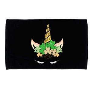 Lucky Unicorn Cute St Patrick's Day Microfiber Hand Towel