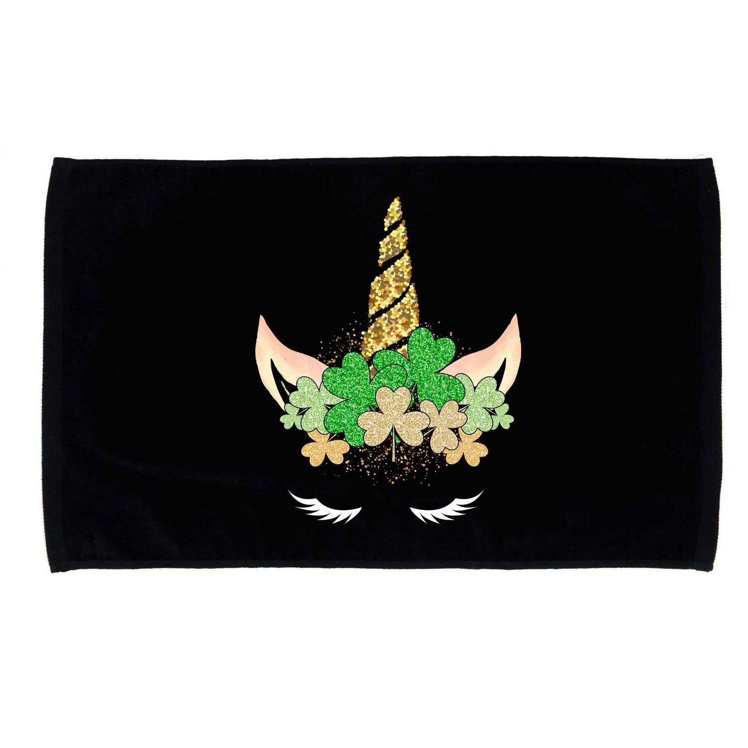 Lucky Unicorn Cute St Patrick's Day Microfiber Hand Towel