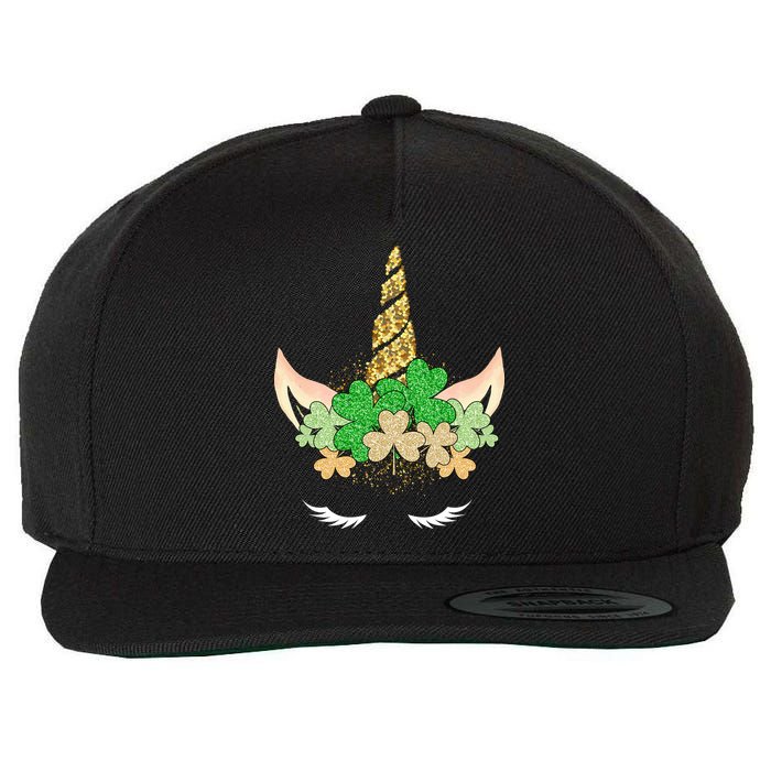 Lucky Unicorn Cute St Patrick's Day Wool Snapback Cap