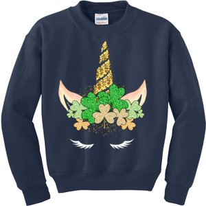 Lucky Unicorn Cute St Patrick's Day Kids Sweatshirt