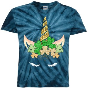 Lucky Unicorn Cute St Patrick's Day Kids Tie-Dye T-Shirt