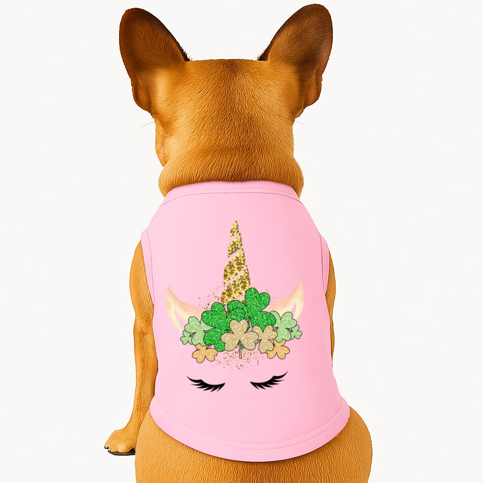 Lucky Unicorn Cute St Patrick's Day Doggie Tank