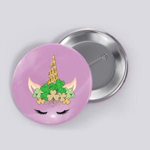 Lucky Unicorn Cute St Patrick's Day Button