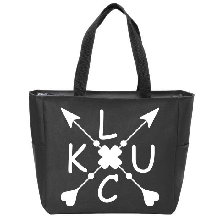Luck Cross Arrows St Patrick's Day Zip Tote Bag