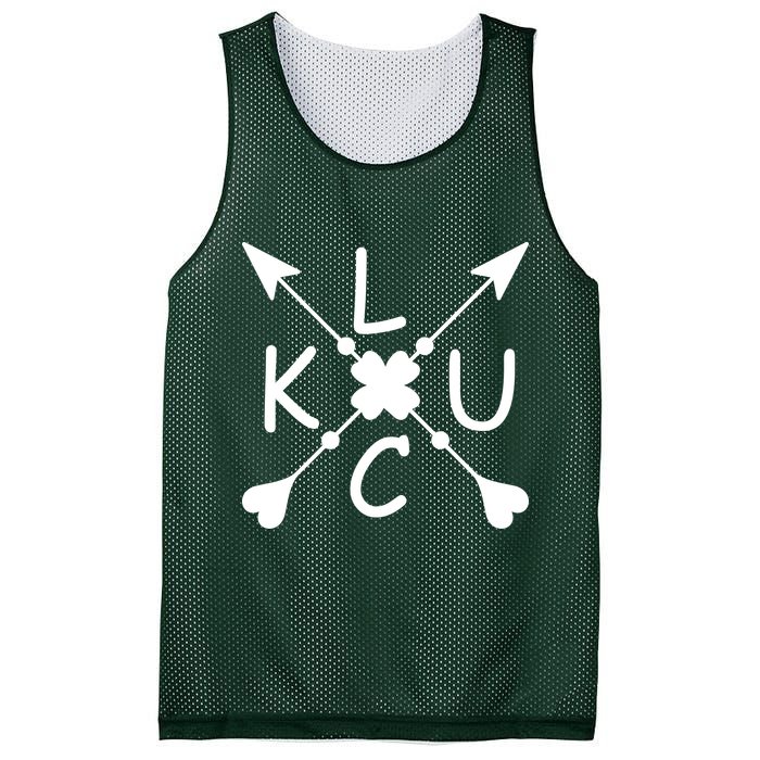 Luck Cross Arrows St Patrick's Day Mesh Reversible Basketball Jersey Tank