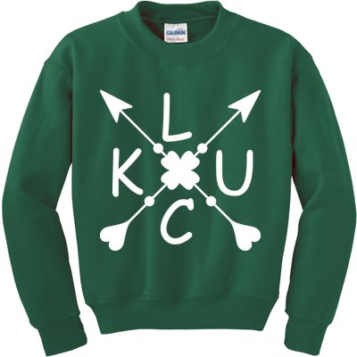 Luck Cross Arrows St Patrick's Day Kids Sweatshirt