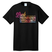 Luck Definition Preparation Meets Opportunity Tall T-Shirt