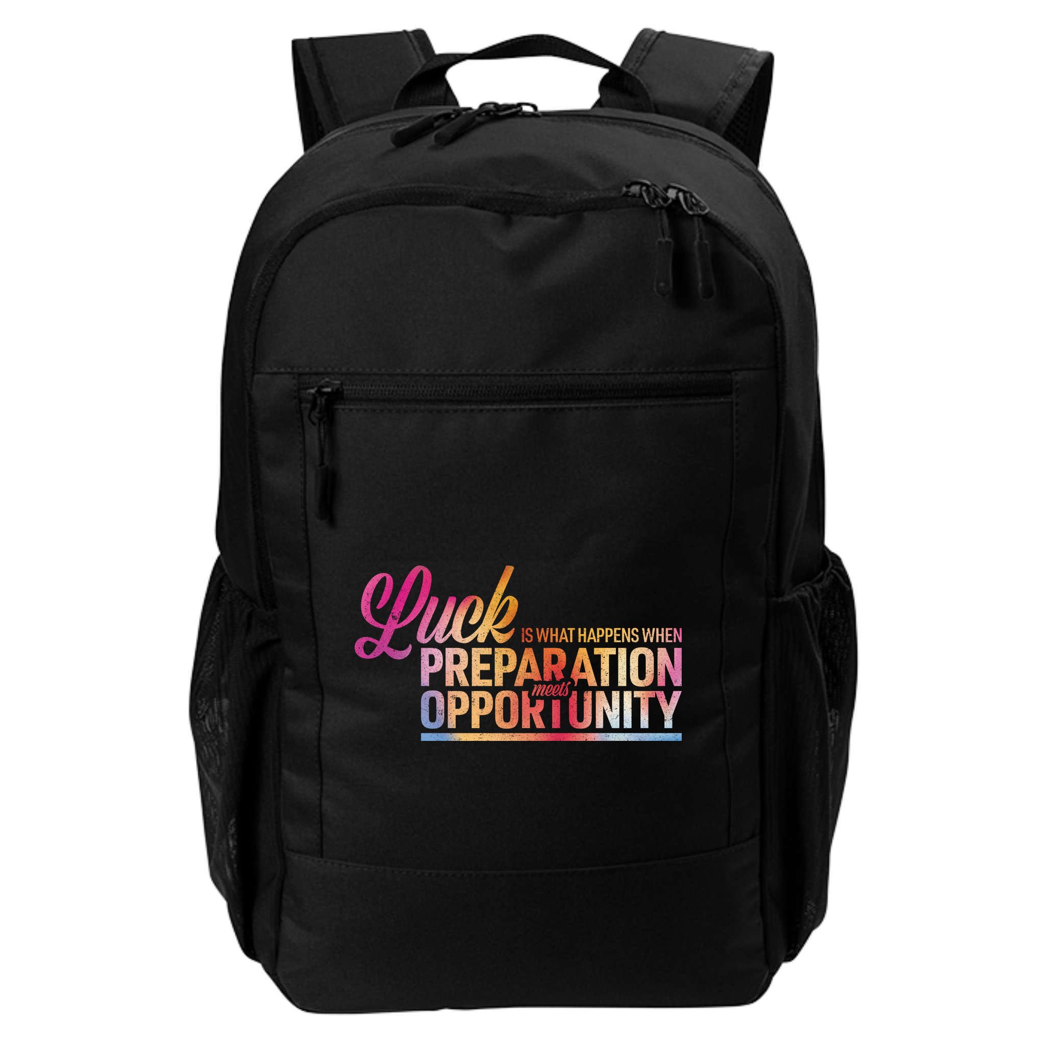 Luck Definition Preparation Meets Opportunity Backpack