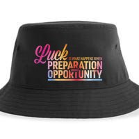 Luck Definition Preparation Meets Opportunity Sustainable Bucket Hat