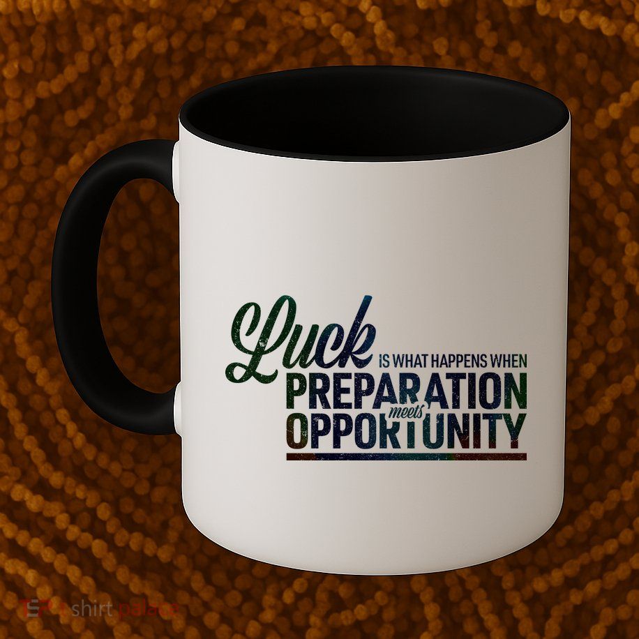 Luck Definition Preparation Meets Opportunity Mug