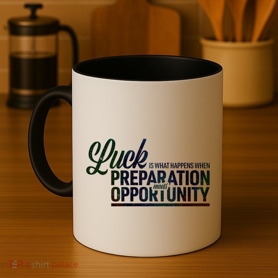Luck Definition Preparation Meets Opportunity Mug