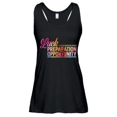 Luck Definition Preparation Meets Opportunity Ladies Essential Flowy Tank
