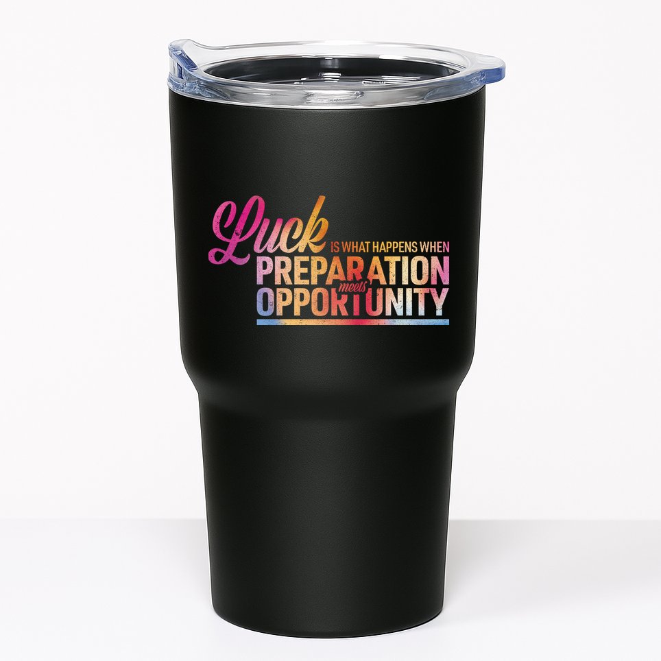 Luck Definition Preparation Meets Opportunity Tumbler