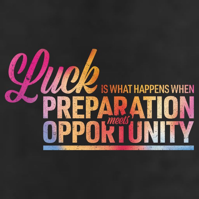 Luck Definition Preparation Meets Opportunity 25L Jumbo Tote