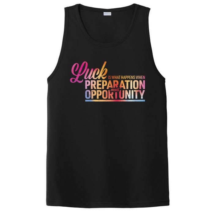 Luck Definition Preparation Meets Opportunity PosiCharge Competitor Tank