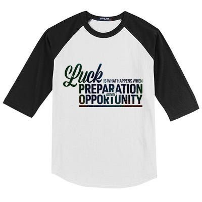 Luck Definition Preparation Meets Opportunity Kids Colorblock Raglan Jersey