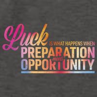 Luck Definition Preparation Meets Opportunity Vector Backpack