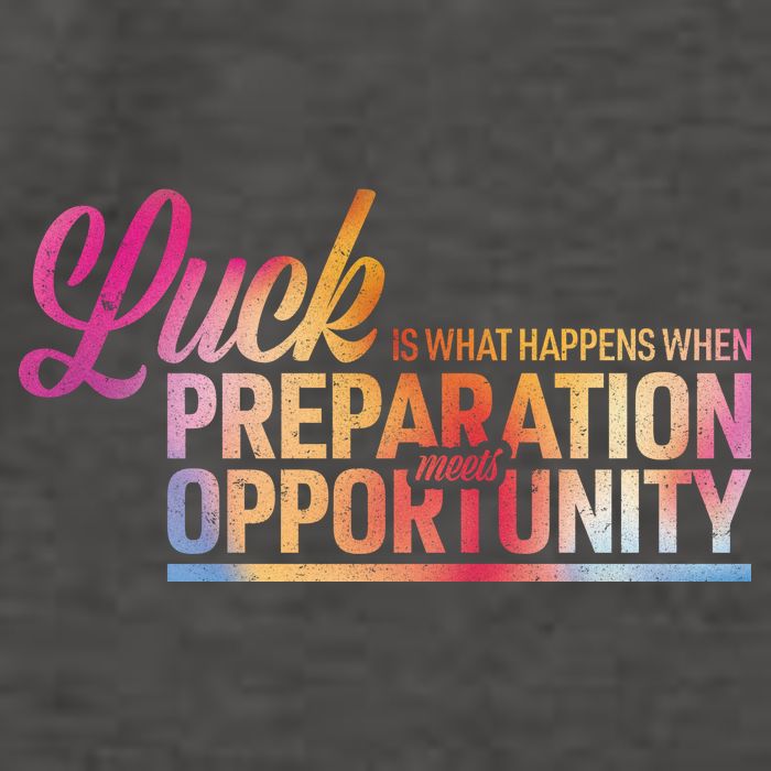 Luck Definition Preparation Meets Opportunity Vector Backpack