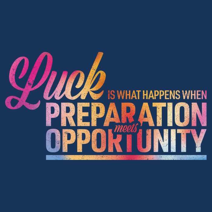 Luck Definition Preparation Meets Opportunity Infant Baby Jersey Bodysuit