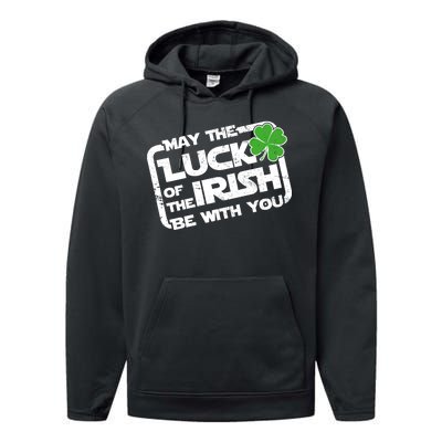 Luck Of The Irish Funny St. Patrick's Day Performance Fleece Hoodie