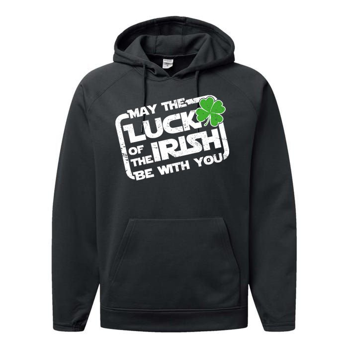 Luck Of The Irish Funny St. Patrick's Day Performance Fleece Hoodie