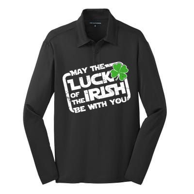 Luck Of The Irish Funny St. Patrick's Day Silk Touch Performance Long Sleeve Polo