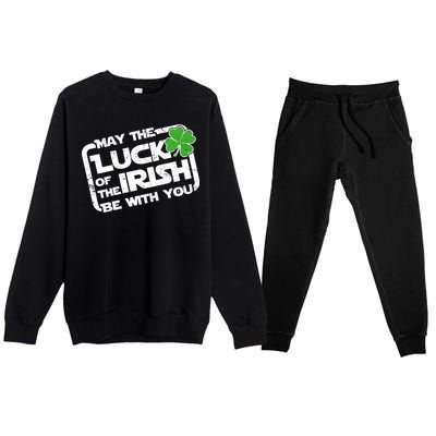 Luck Of The Irish Funny St. Patrick's Day Premium Crewneck Sweatsuit Set