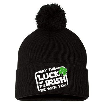 Luck Of The Irish Funny St. Patrick's Day Pom Pom 12in Knit Beanie