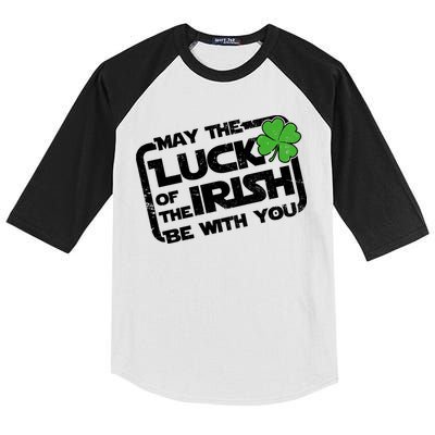 Luck Of The Irish Funny St. Patrick's Day Kids Colorblock Raglan Jersey