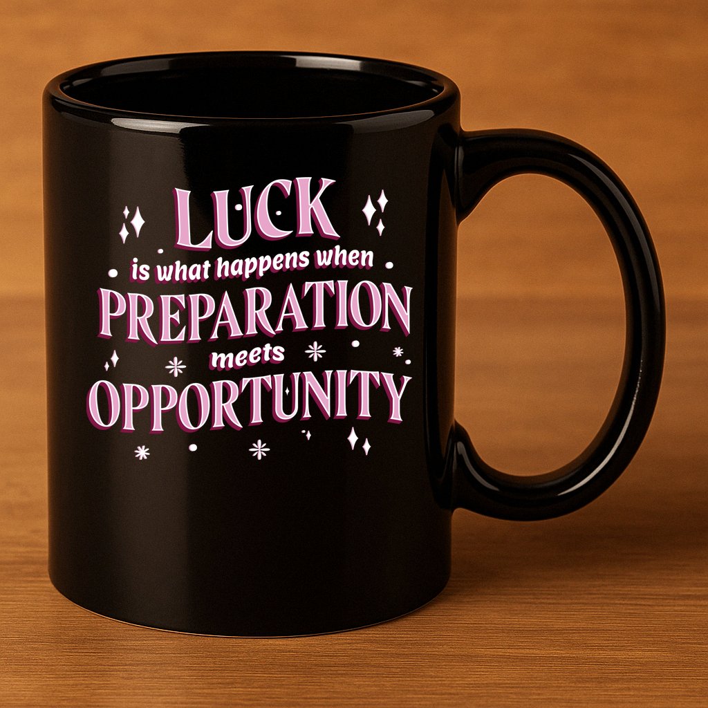 Luck Preparation Opportunity 11oz C Handle Ceramic Mug