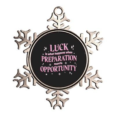 Luck Preparation Opportunity Metallic Star Ornament